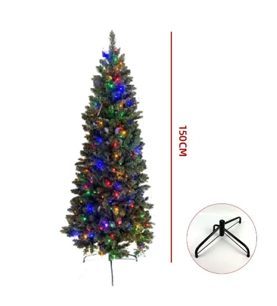ARBOL DE NAVIDAD MITAD HOJA PINO VERDE 150CM