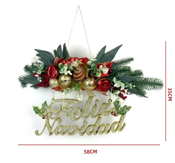 COLGANTE NAVIDEÑO FELIZ NAVIDAD 58X35CM