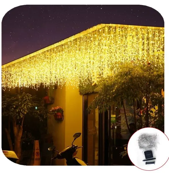 CORTINA DE 300 LUCES SOLARES 6M