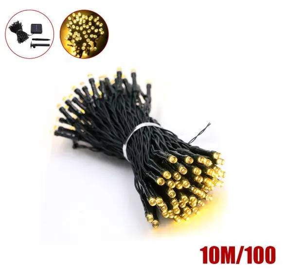 GUIRNALDA DE LUCES 100 LUCES LED SOLAR 10M