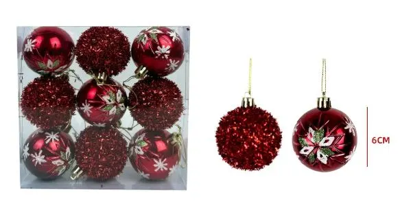 SET BOLSAS NAVIDAD 6CM 9PCS