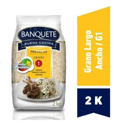 ARROZ G1 LARGO PREMIUM 2KG BANQUETE