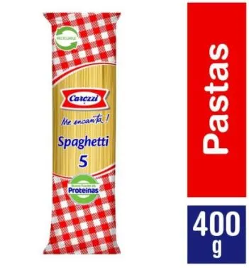 FIDEO SPAGHETTI N5 400GR CAROZZI